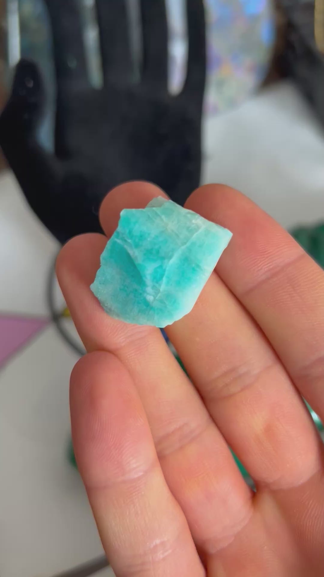 Blue Amazonite (CO) Crystal Adjustable Necklace