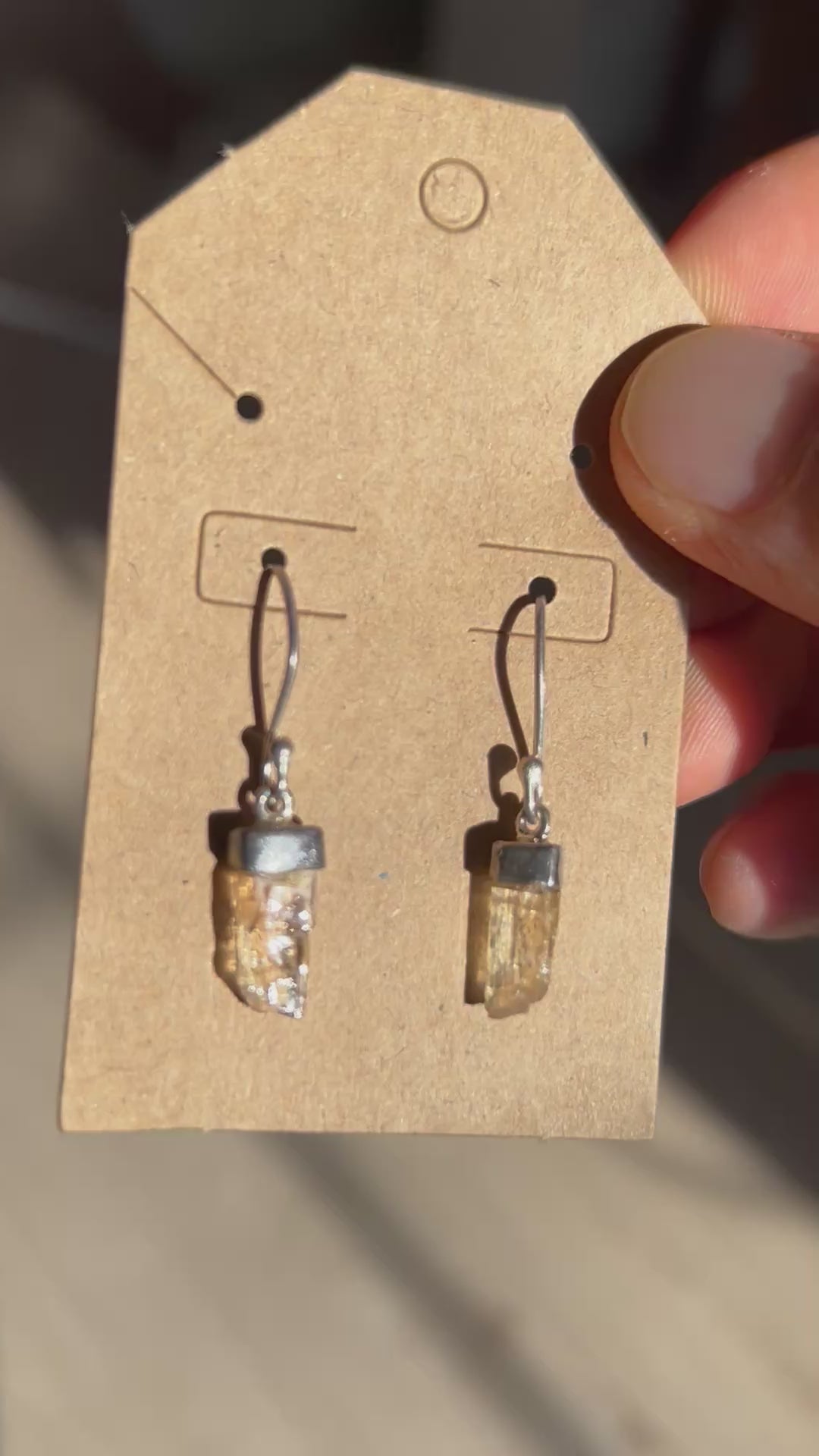 Authentic Imperial Topaz Earrings .925 Silver