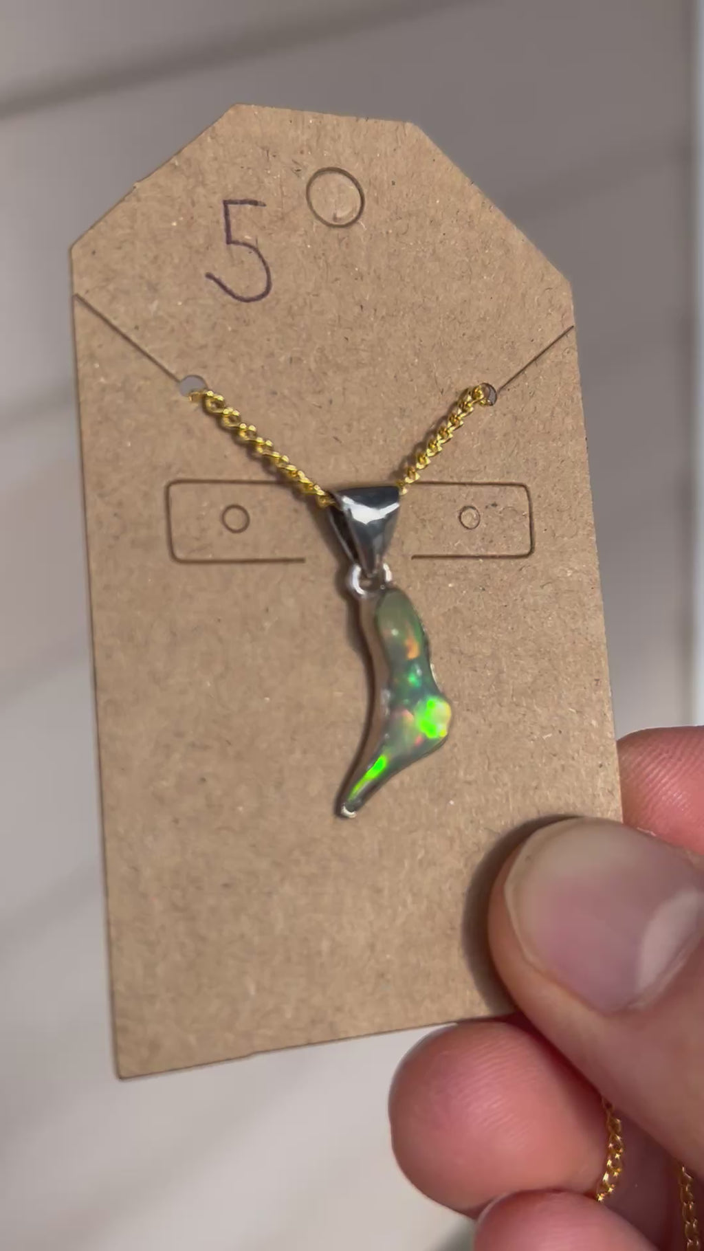 Authentic Ethiopian Opal .925 Sterling Silver Pendant and Necklace