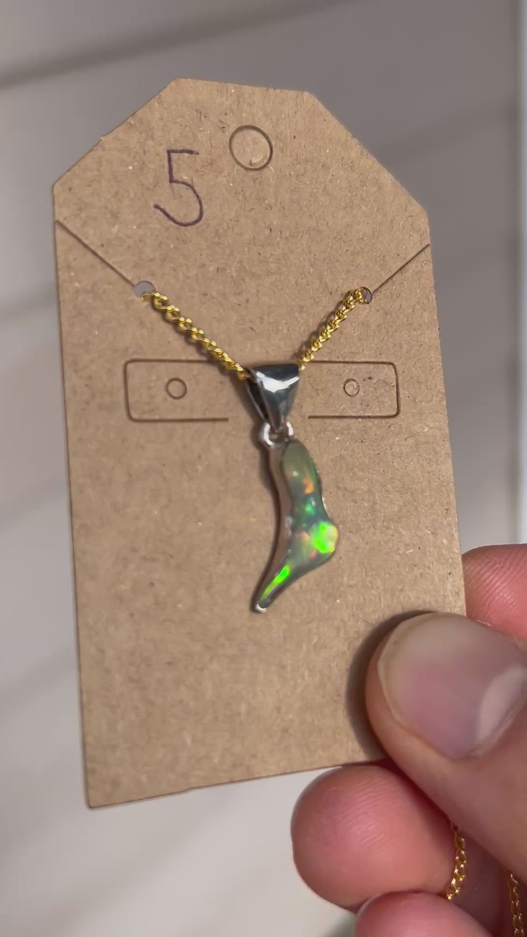 Authentic Ethiopian Opal .925 Sterling Silver Pendant and Necklace