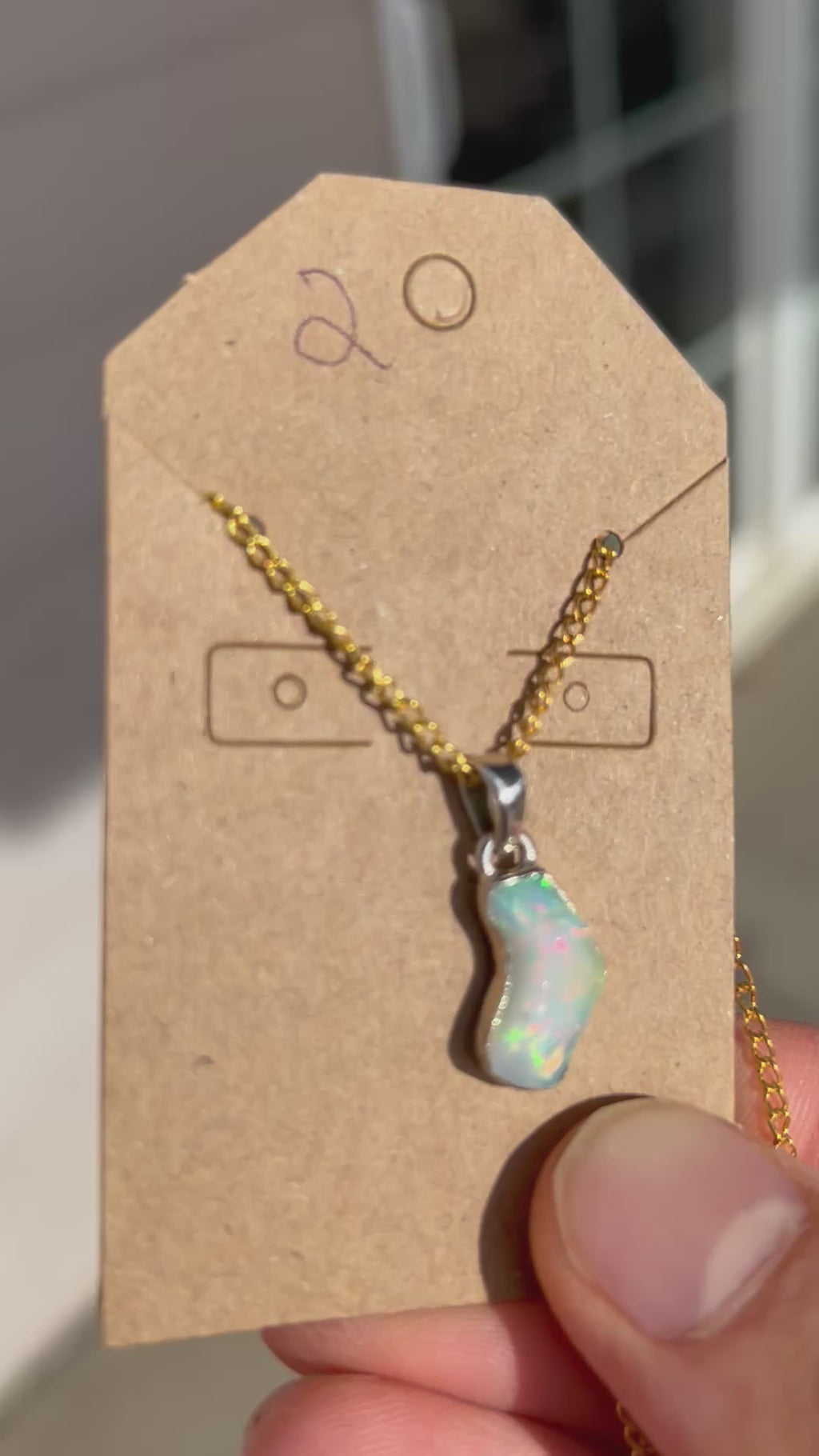 Authentic Ethiopian Opal .925 Sterling Silver Pendant and Necklace