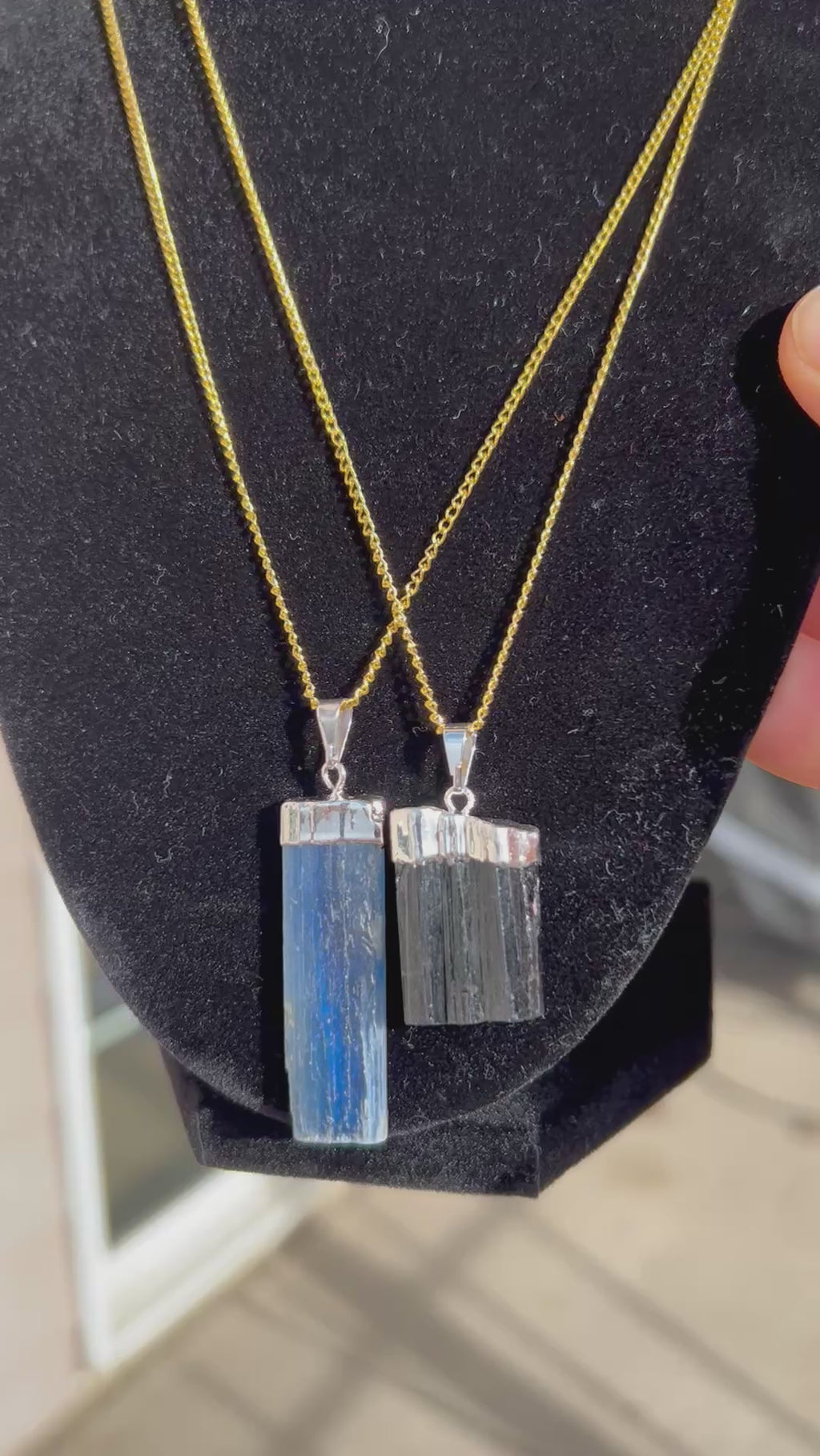 Authentic Blue Kyanite Healing Crystal Necklace