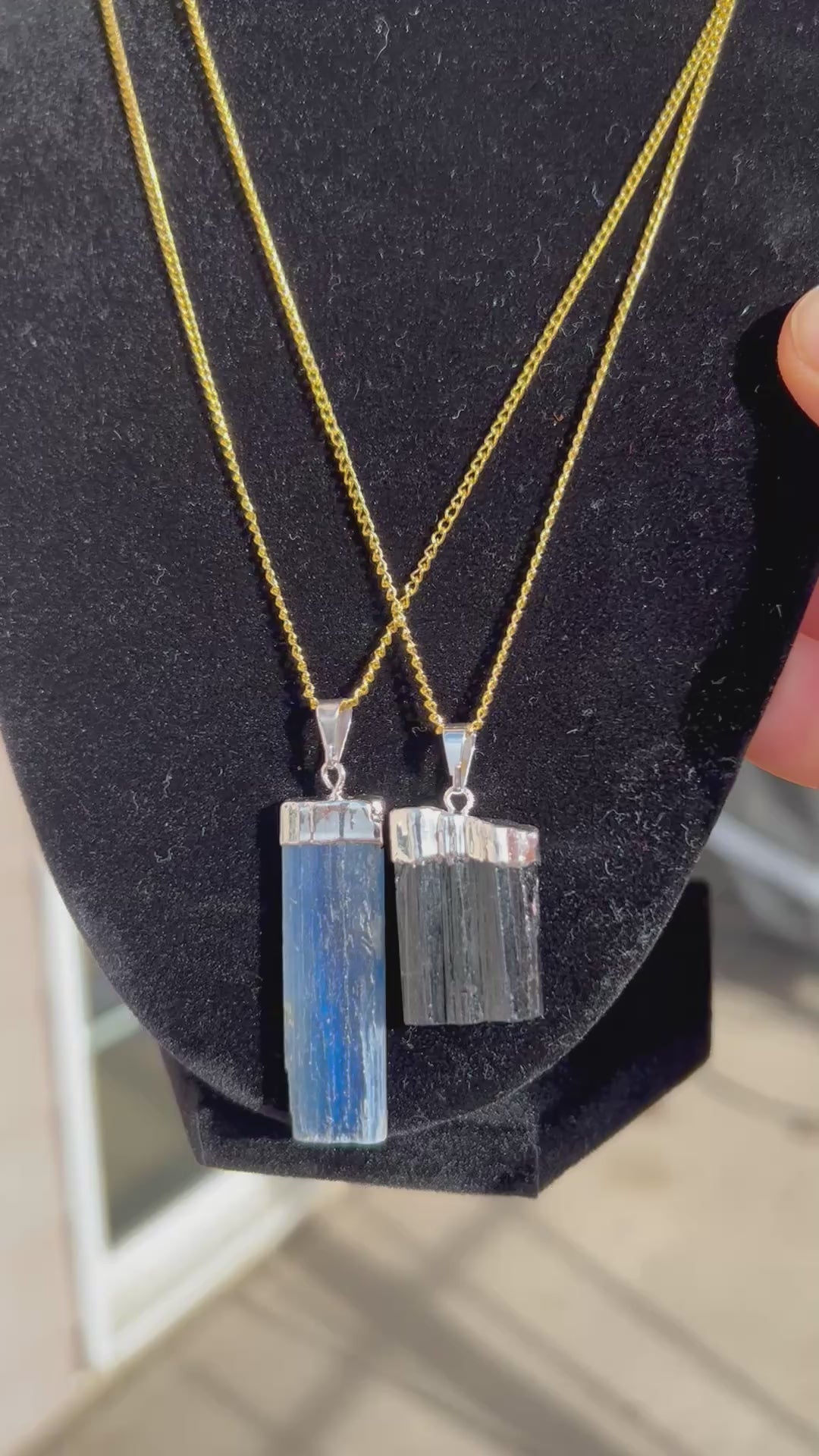 Authentic Blue Kyanite Healing Crystal Necklace