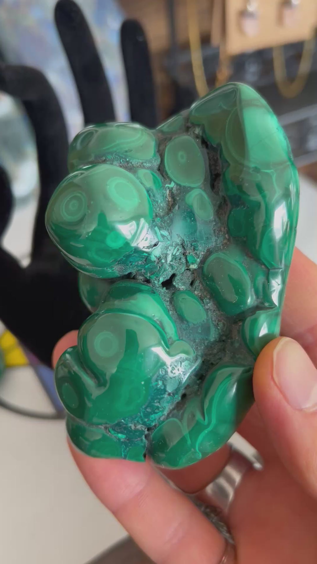 Polished Malachite Crystal Free Form