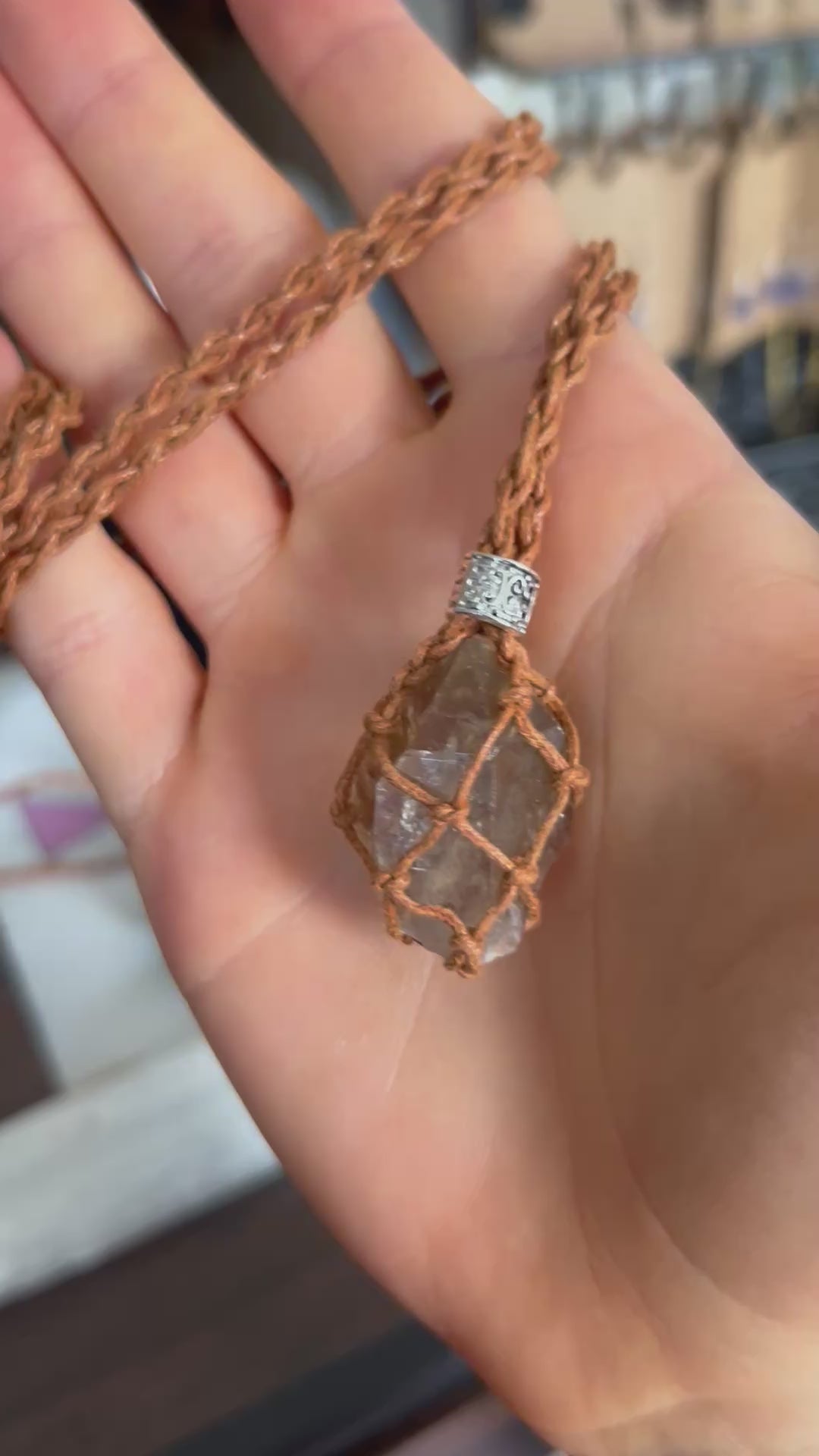 Authentic Natural Congo Kundalini Citrine Crystal Adjustable Necklace