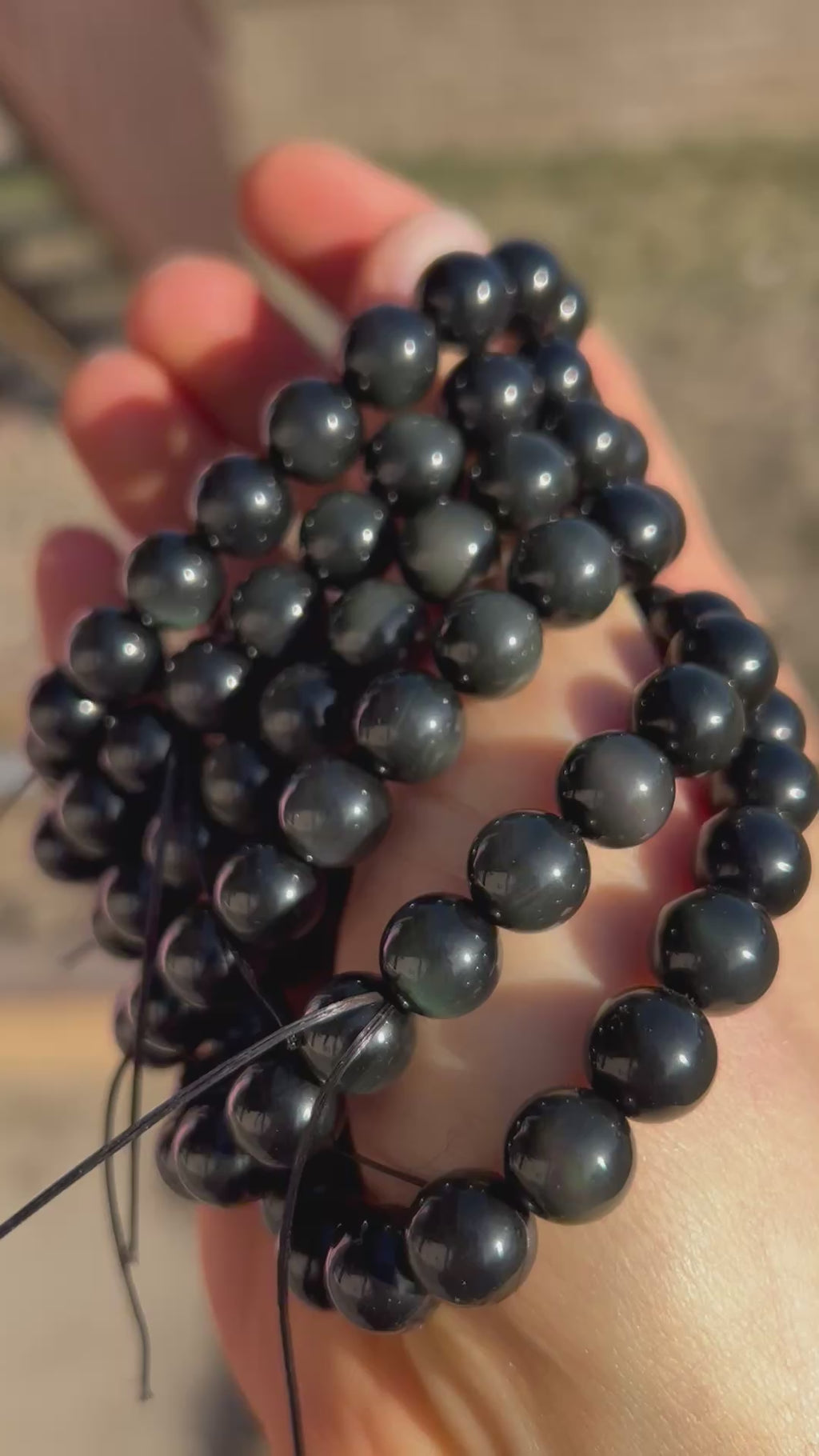 Flashy Rainbow Obsidian Bracelet