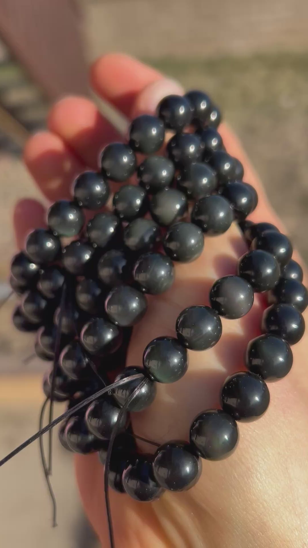 Flashy Rainbow Obsidian Bracelet