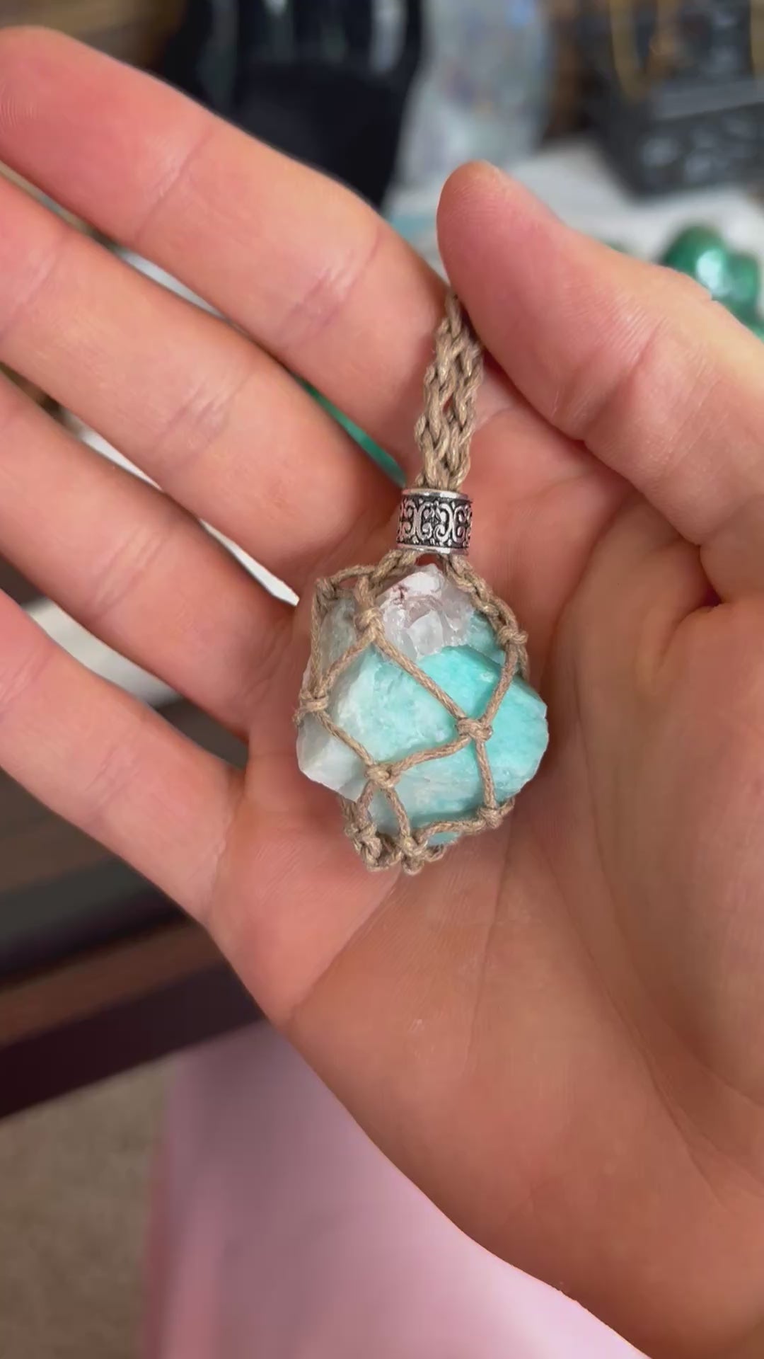 Blue Amazonite (CO) Crystal Adjustable Necklace