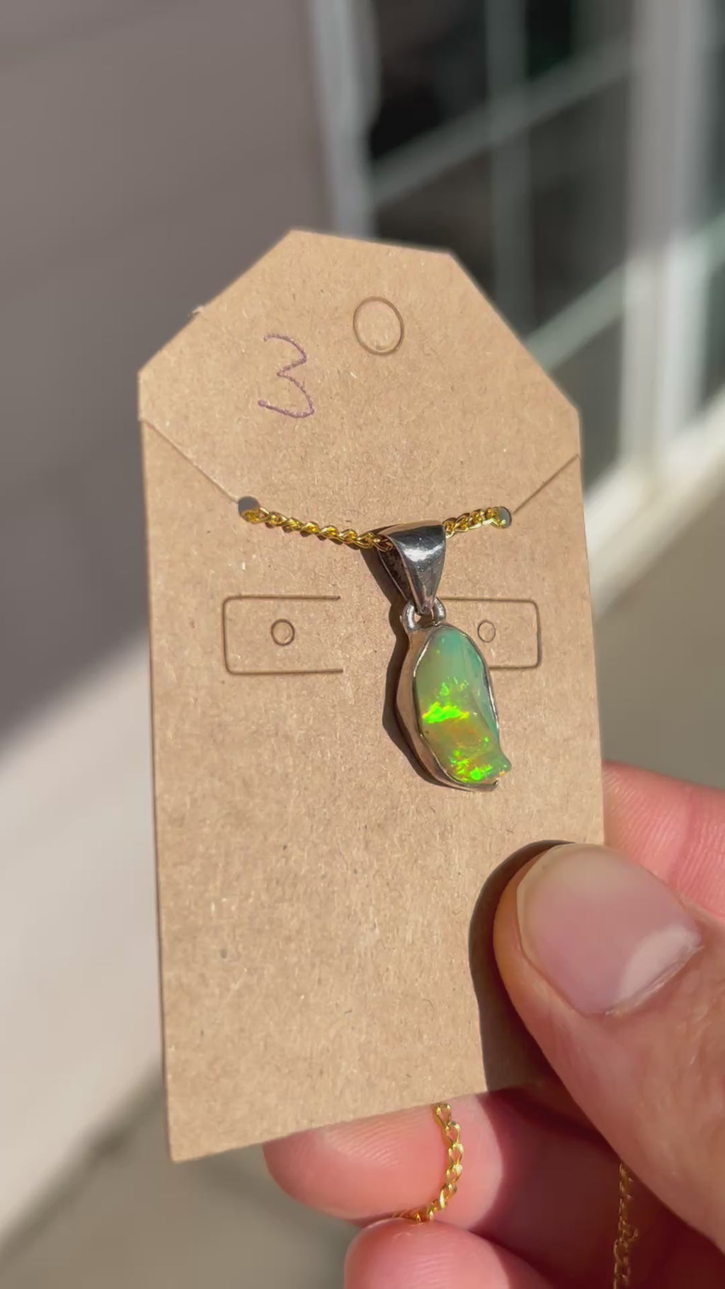 Authentic Ethiopian Opal .925 Sterling Silver Pendant and Necklace