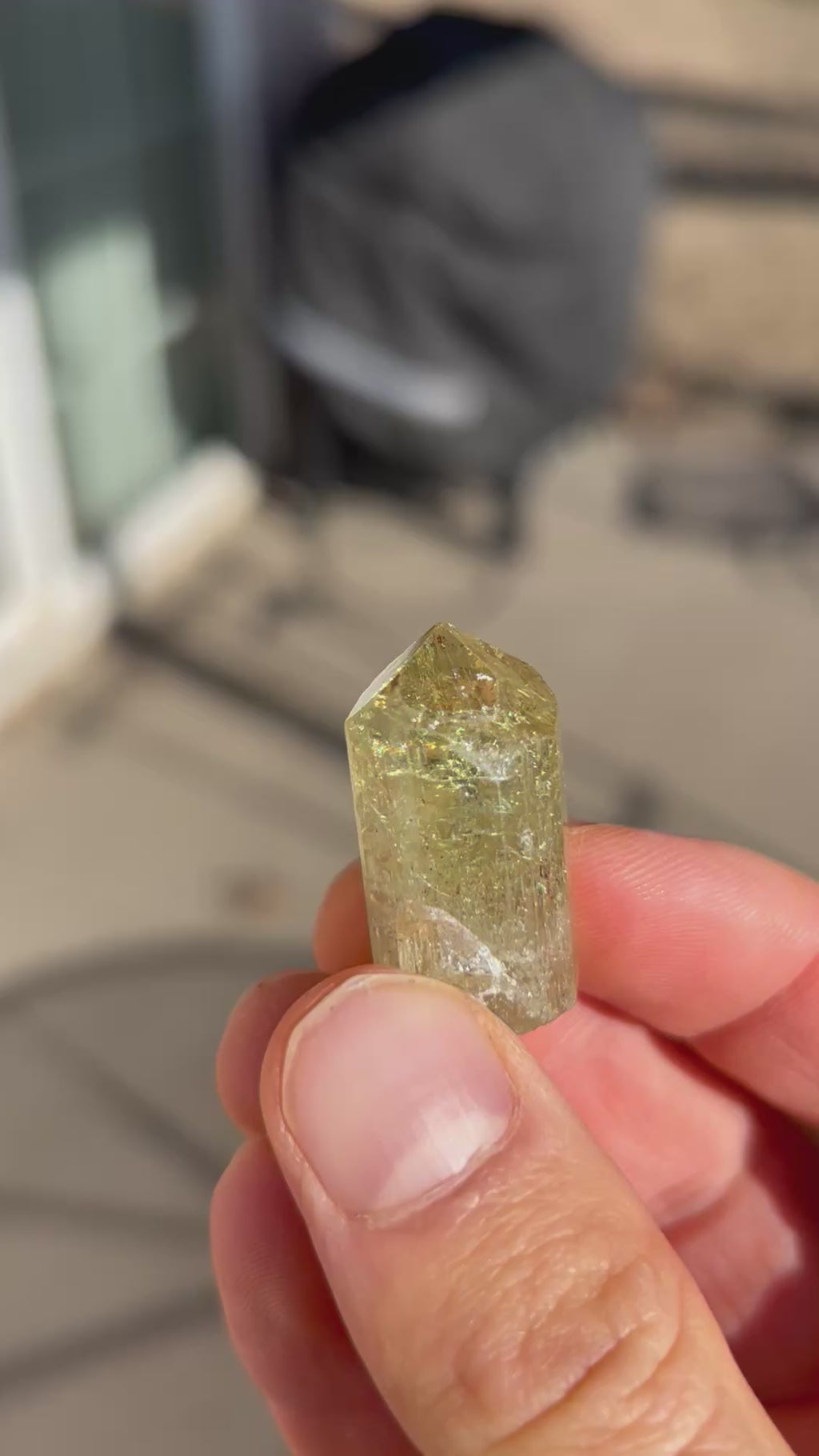 Authentic Green Apatitate Crystal Adjustable Necklace