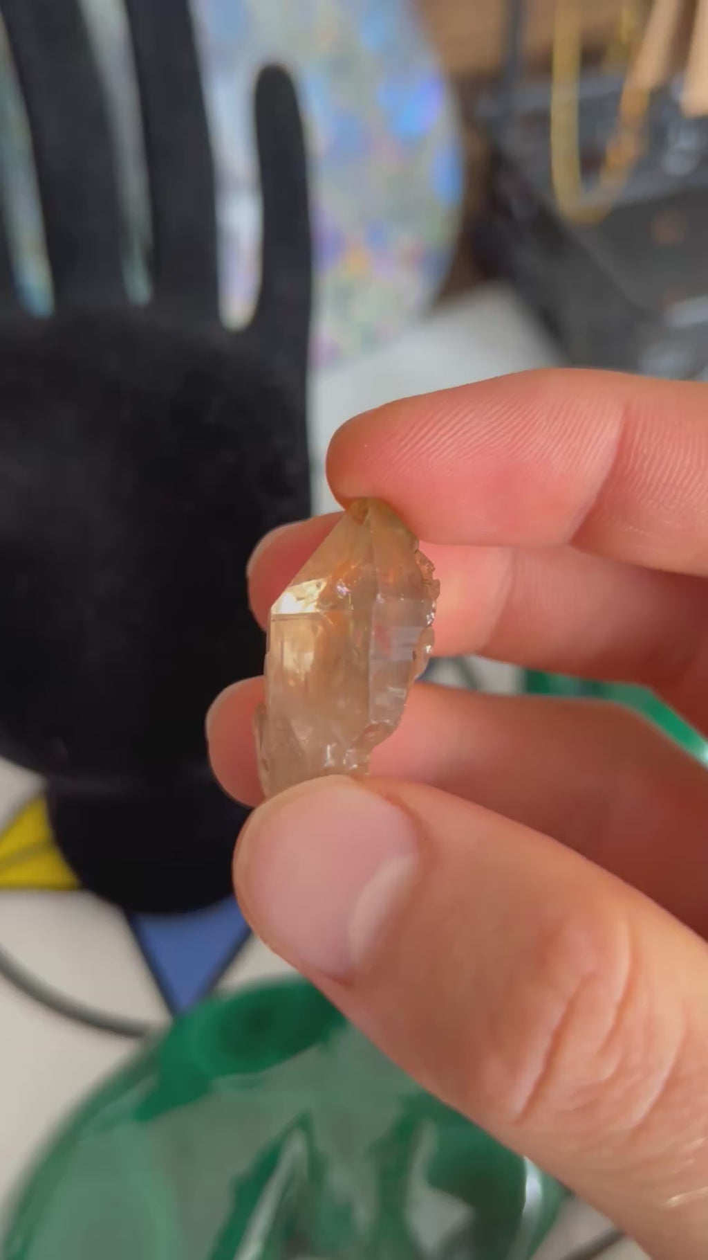 Authentic Natural Congo Kundalini Citrine Crystal Adjustable Necklace