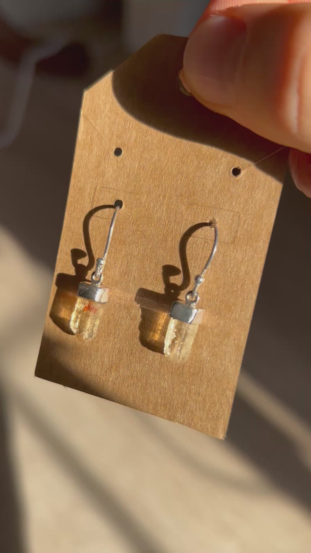 Authentic Imperial Topaz Earrings .925 Silver