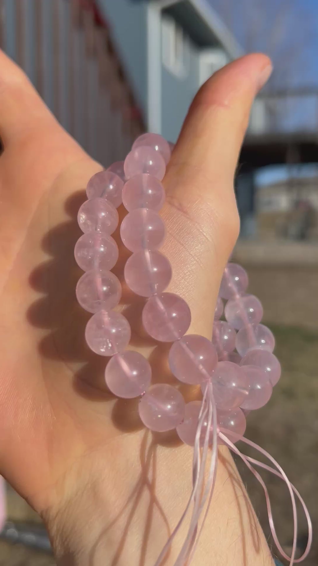 Authentic Rose Quartz Crystal Bracelet