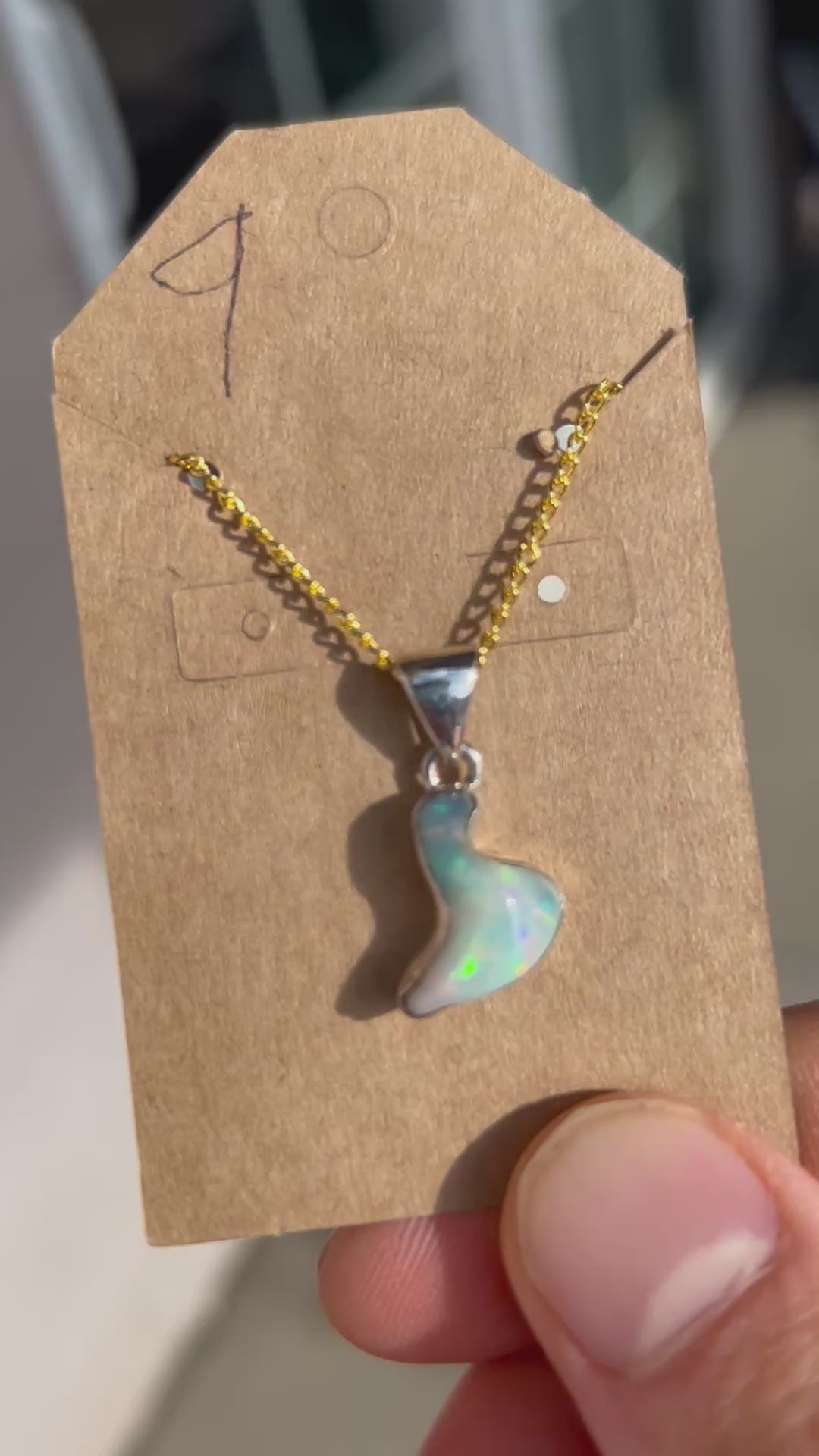 Authentic Ethiopian Opal .925 Sterling Silver Pendant and Necklace