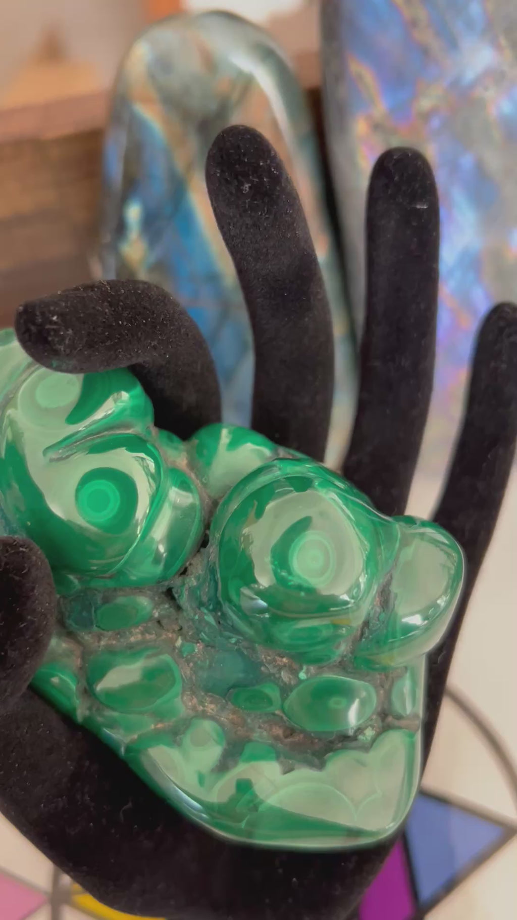 Polished Malachite Crystal Free Form