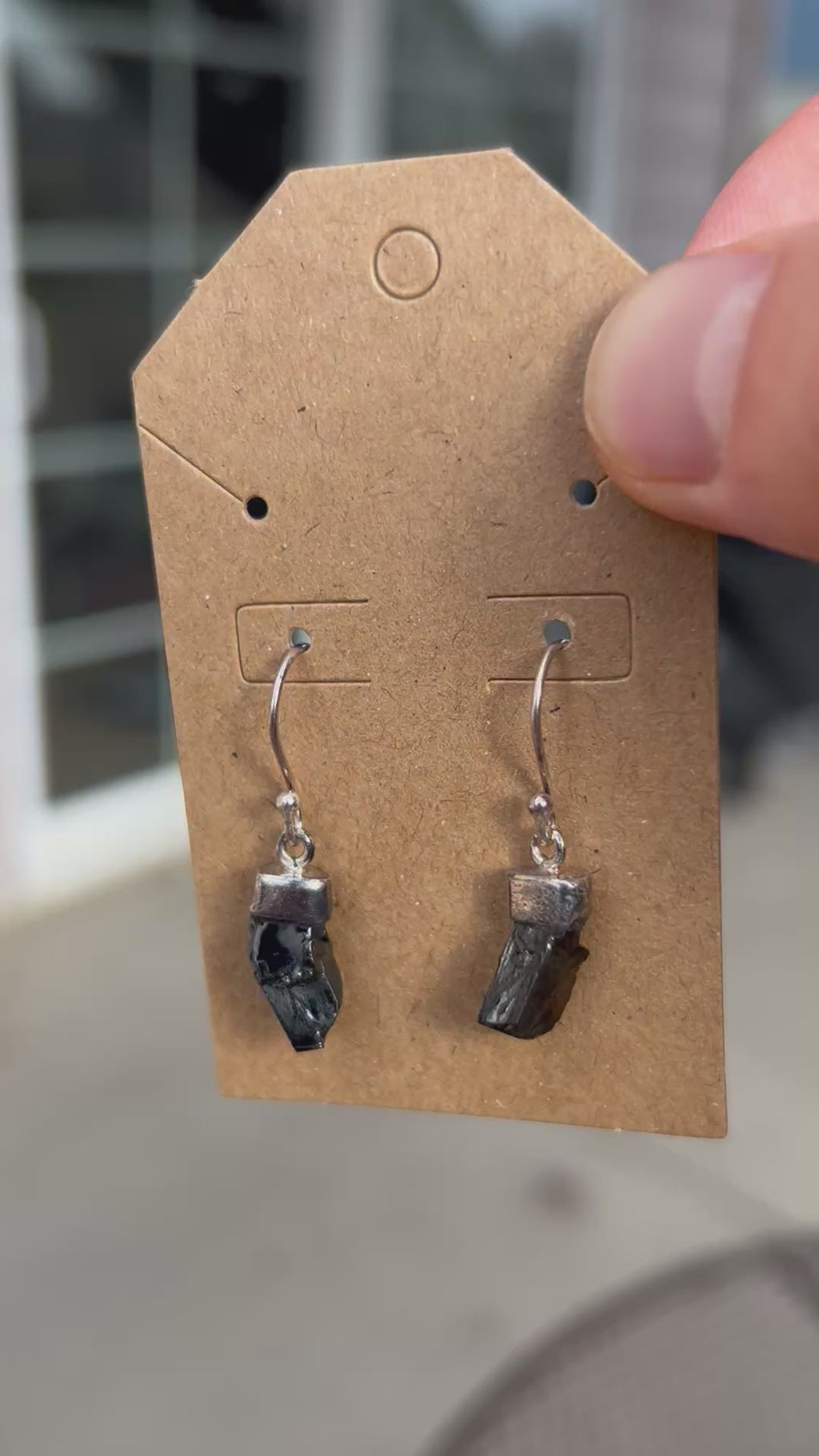 Authentic Shungite .925 Sterling Silver Earrings