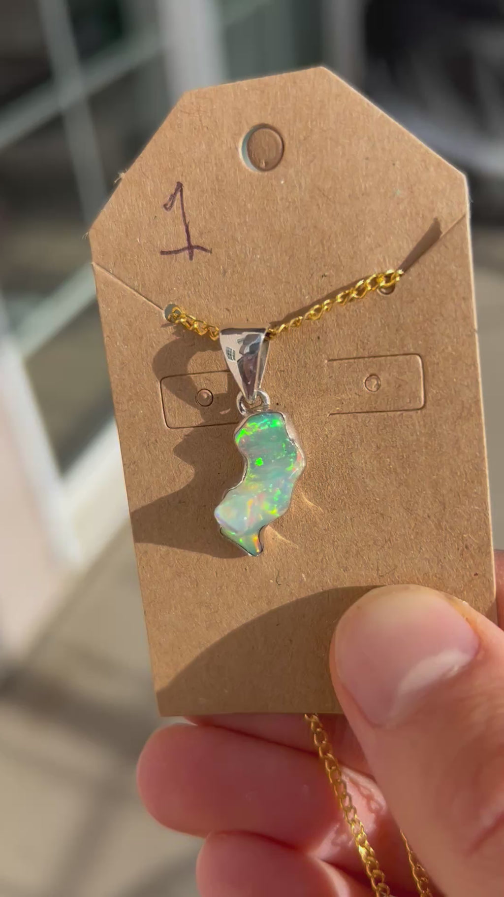 Authentic Ethiopian Opal .925 Sterling Silver Pendant and Necklace