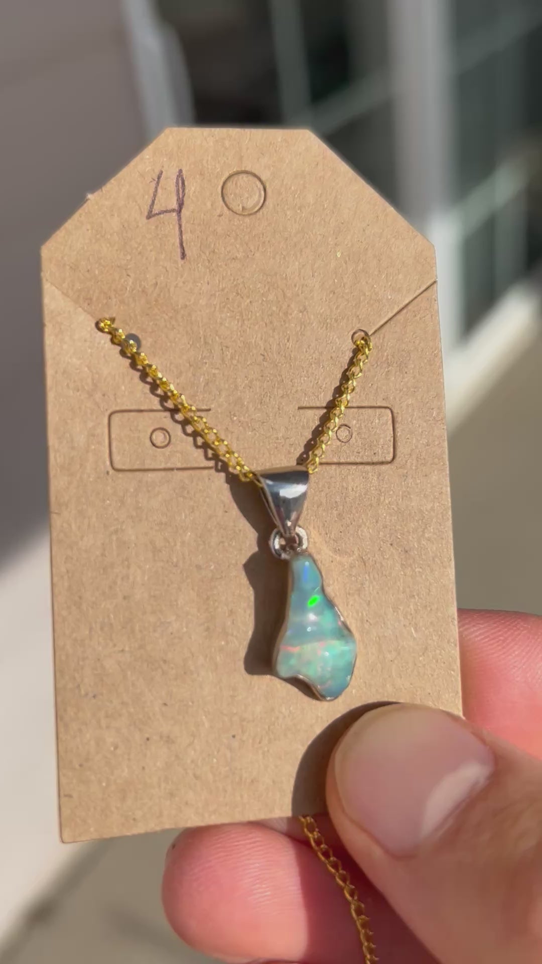 Authentic Ethiopian Opal .925 Sterling Silver Pendant and Necklace